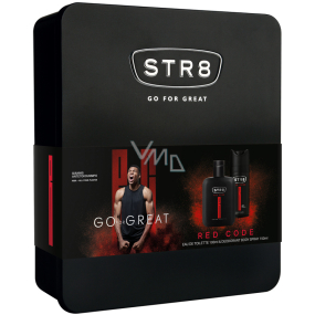 Str8 Red Code toaletná voda pre mužov 50 ml + dezodorant sprej 150 ml, darčeková sada