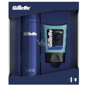 Gillette Sensitive Skin gél na holenie 200 ml + balzam po holení 75 ml kozmetická sada pre mužov