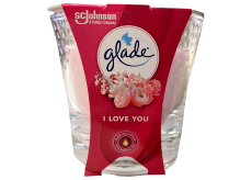 Glade I Love You vonná sviečka v skle, doba horenia až 32 hodín 129 g