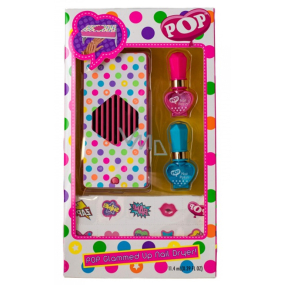 Pop Girls 2x lak na nechty pre deti 11,4 ml + sušič + nálepky, kozmetická sada