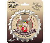 Nekupto Hobby 3v1 otvárač, podložka, magnet Vášnivý športovec 10 cm