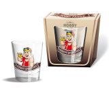Nekupto Hobby sklenený darčekový panák Vášnivý športovec 0,04 l