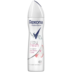 Rexona Stay Fresh White Flower & Lychee - Biele kvety a liči antiperspirant dezodorant sprej pre ženy 150 ml