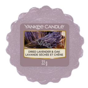 Yankee Candle Dried Lavender & Oak - Sušená levanduľa a dub vonný vosk do aromalampy 22 g