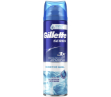 Gillette Series 3x Sensitive Cool gél na holenie pre mužov 200 ml