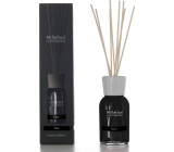 Millefiori Milano Natural Nero - Čierna Difuzér 250 ml + 8 stebiel v dĺžke 30 cm do stredne veľkých priestorov vydrží minimálne 3 mesiace