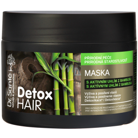 Dr. Santé Detox Hair maska s aktívnym uhlím z bambusu pre intenzívnu regeneráciu vyčerpaných vlasov 300 ml