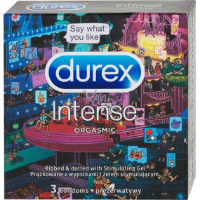Durex Intense Orgasmic kondóm nominálna šírka: 56 mm 3 kusy