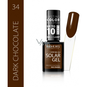 Reverz Solar Gél gélový lak na nechty 34 Dark Chocolate 12 ml