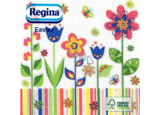 Regina Papierové obrúsky 1 vrstvové 33 x 33 cm 20 kusov Velikonočví Farebné kvety