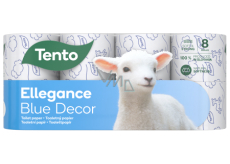 Tento toaletný papier Ellegance Blue Decor Fine 156 kusov 3 vrstvový 8 kusov