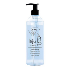 Ziaja Jeju Micelárna voda bez parfumácie pre tvár, oči a pery s protizápalovými a antibakteriálnymi účinkami 390 ml
