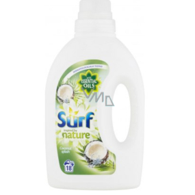 Surf Coconut splaší Prací gél univerzálny, vhodný na biele i farebné prádlo 18 dávok 900 ml