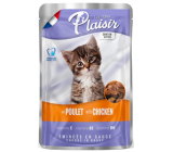 Plaisir Kitten kuracie v omáčke kompletné krmivo pre mladé mačky kapsička 100 g