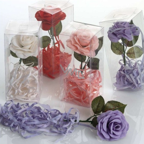 NeoCos Ruže s mydlovými lupeňmi biela 40 g, darčekové balenie