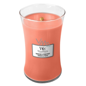 Woodwick Tamarind & Stonefruit - Tamarind a kôstkovice vonná sviečka s dreveným knôtom a viečkom sklo veľká 609 g