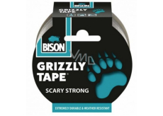 Bison Grizzly Tape lepiaca páska opravná strieborná, šírka pásky: 50 mm s návinom o dĺžke 10 m