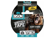Bison Grizzly Tape lepiaca páska opravná čierna, šírka pásky: 50 mm s návinom o dĺžke 10 m