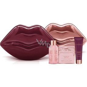 Baylis & Harding Brusnicové Martini toaletné mydlo 40 g + sprchový krém 30 ml + lesk na pery + plechová dóza vo vínovej / medenej farbe, kozmetická sada