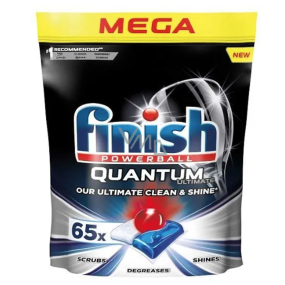 Finish Quantum Ultimate tablety do umývačky, chráni riadu a poháre, prináša oslnivú čistotu, lesk 65 kusov