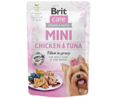 Brit Care Mini Chicken & Tuna Fillets In Gravy kompletné superprémiové krmivo pre dospelé psy mini plemien kapsička 85 g