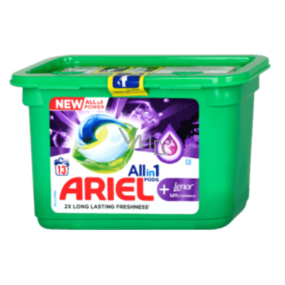 Ariel Allin1 Pods + Lenor gélové kapsule na pranie dlhotrvajúca vôňa 13 kusov