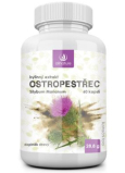 Allnature Ostropestrec bylinný extrakt vnútorné čistič, má vplyv na správnu funkciu pečene a všetkých vnútorných orgánov doplnok stravy 60 kapslí