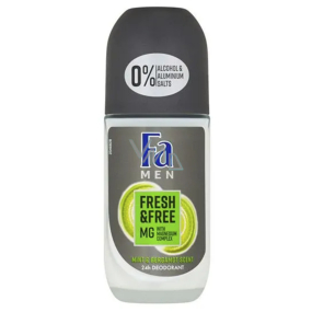 Fa Men Fresh & Free Mint & Bergamot Scent 24h guličkový dezodorant roll-on 50 ml