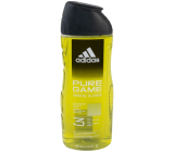 Adidas Pure Game 3v1 sprchový gél na telo, tvár a vlasy pre mužov 400 ml