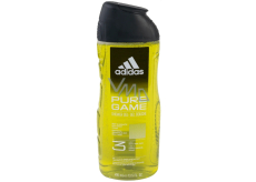Adidas Pure Game 3v1 sprchový gél na telo, tvár a vlasy pre mužov 400 ml