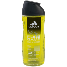 Adidas Pure Game 3v1 sprchový gél na telo, tvár a vlasy pre mužov 400 ml