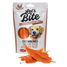 Brit Lets Bite Žuvacie tyčinky s kuracími filety doplnkové krmivo pre psov 80 g