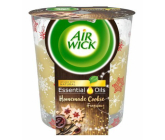 Air Wick Essential Oils Warm Vanilla - Vôňa vanilkového pečiva vonná sviečka v skle 105 g