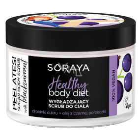 Soraya Healthy Body Diet Olej z čiernych ríbezlí vyhladzujúci prírodný cukrový peeling 200 ml