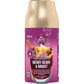 Glade Merry Berry & Bright automatický osviežovač vzduchu s vôňou merlotu, lesných plodov a korenia, náhradnú náplň sprej 269 ml