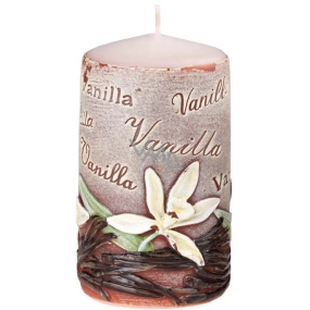 Sviečky Vanilla Vanilková vonná sviečka valec 60 x 110 mm