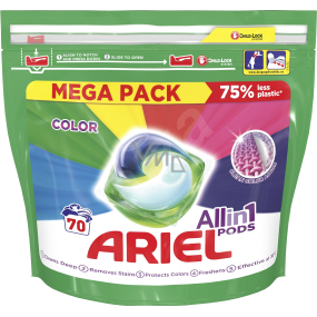 Ariel All in 1 Pods Color gélové vankúšiky na farebnú bielizeň 70 kusov x 35 ml