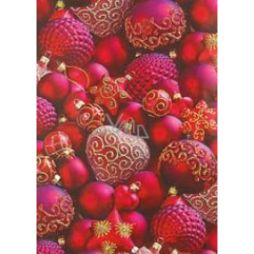 Ditipo Darčekový baliaci papier 70 x 200 cm Vianočný červený červené banky