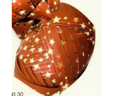 Nekupto Klubíčko Luxus červené so zlatými hviezdičkami 1 cm x 10 m KB 200 30