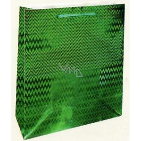 Nekupto Darčeková papierová taška hologram standart 23 x 18 x 10 cm Zelená THM