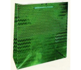 Nekupto Darčeková papierová taška hologram standart 23 x 18 x 10 cm Zelená THM