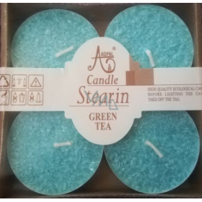 Adpal Stearín Maxi Green Tea - Zelený čaj vonné čajové sviečky 4 kusy