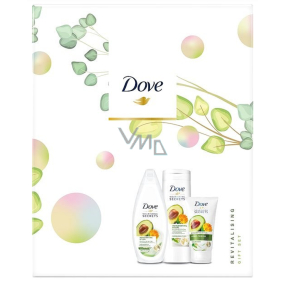Dove Nourishing Secrets Povzbudzujúce Rituál Avokádový olej + extrakt z nechtíka lekárskeho sprchový gél 250 ml + telové mlieko 250 ml + krém na ruky 75 ml, kozmetická sada