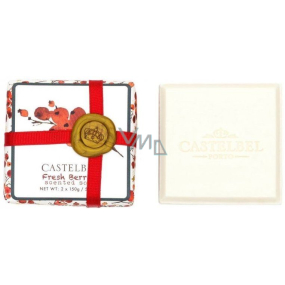 Castelbel Fresh Berries - Čerstvé bobule vianočné toaletné mydlo 2 x 150 g, kozmetická sada