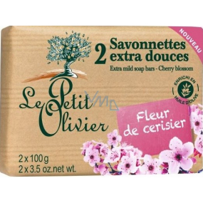 Le Petit Olivier Čerešňový kvet extra jemnej toaletné mydlo 2 x 100 g