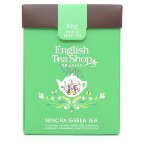 English Tea Shop Bio Zelený čaj Sencha sypaný 80 g + drevená odmerka so sponou
