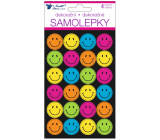 Samolepky neónové Smajlíci 15 x 10 cm 4 hárky