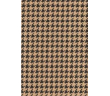 Ditipo Darčekový baliaci papier 70 x 200 cm KRAFT Čierne ornamenty