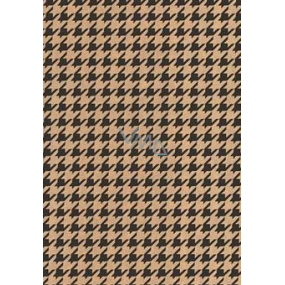 Ditipo Darčekový baliaci papier 70 x 200 cm KRAFT Čierne ornamenty