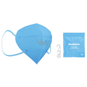 Healfabric Respirátor ústnej ochranný 5-vrstvový FFP2 tvárová maska svetlo modrá 1 kus